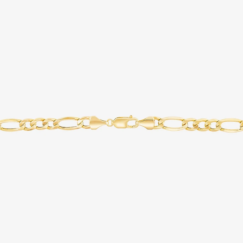 Made in Italy Mens 10K Gold 24 Inch Figaro Chain Necklace