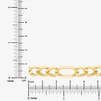 Made in Italy Mens 10K Gold 24 Inch Figaro Chain Necklace
