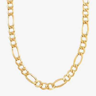 Made Italy Mens 10K Gold 22 Inch Link Necklace