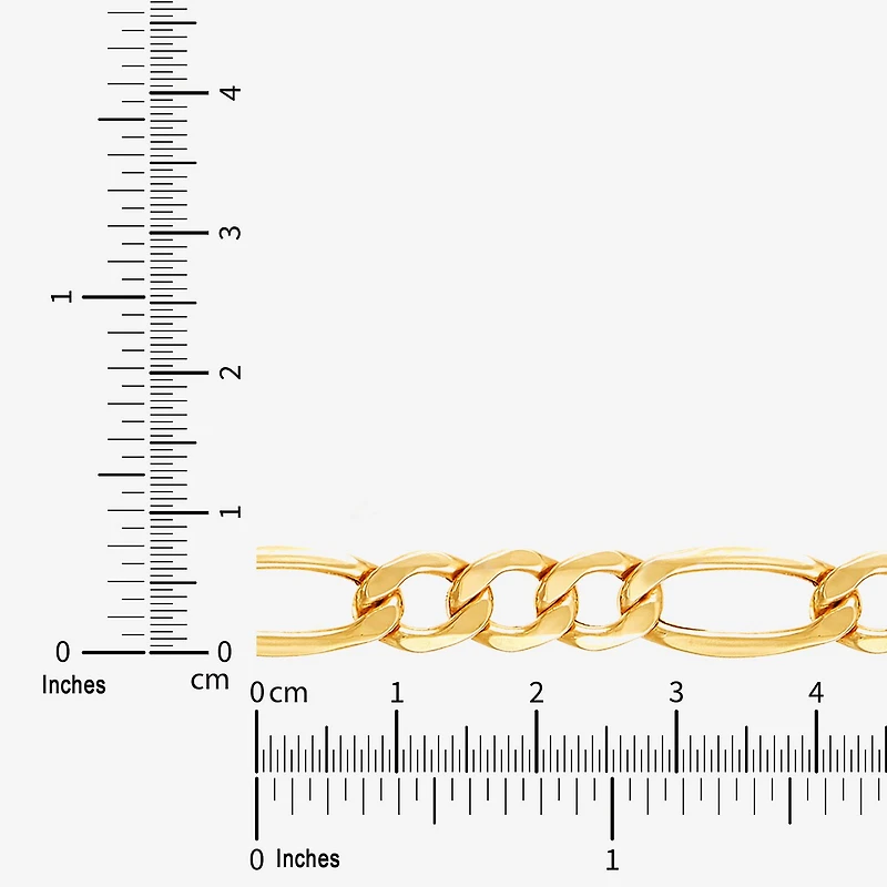 Made Italy Mens 10K Gold 22 Inch Link Necklace
