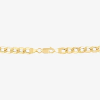 Made In Italy Mens 10K Yellow Gold 22" 6mm Semi-Solid Curb Chain Necklace