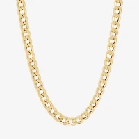 Made In Italy Mens 10K Yellow Gold 22" 6mm Semi-Solid Curb Chain Necklace