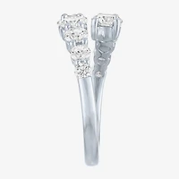 Diamond Addiction (G-H / Si2-I1) Womens 2 CT. T.W. Lab Grown White Sterling Silver Bypass  Cocktail Ring