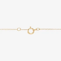 Limited Quantities! Girls White Cubic Zirconia 14K Gold 13 Inch Pendant Necklace