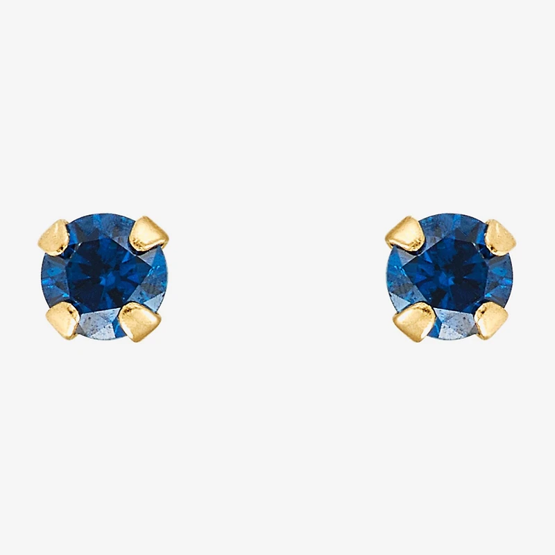 Limited Quantities! Cubic Zirconia 14K Gold 2mm Round Stud Earrings