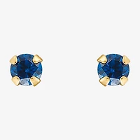 Limited Quantities! Cubic Zirconia 14K Gold 2mm Round Stud Earrings