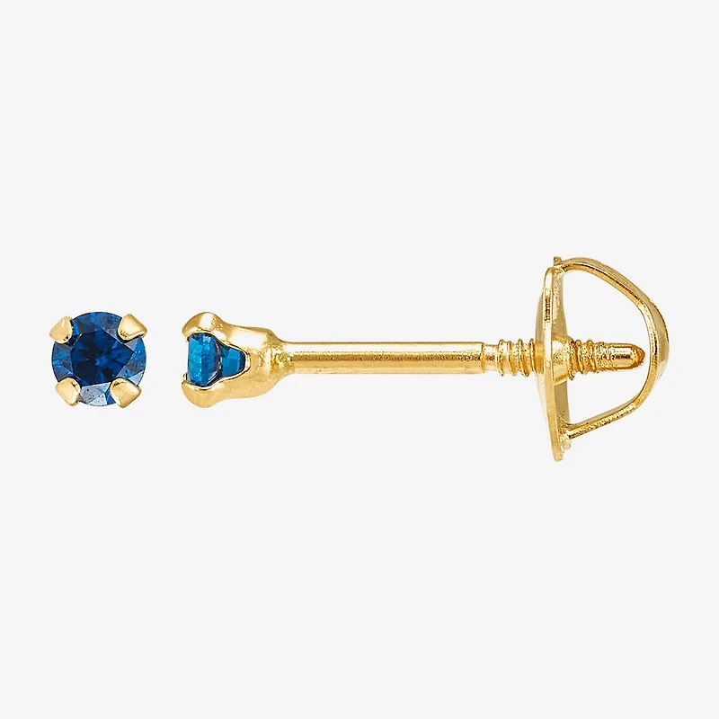 Limited Quantities! Cubic Zirconia 14K Gold 2mm Round Stud Earrings