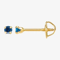 Limited Quantities! Cubic Zirconia 14K Gold 2mm Round Stud Earrings