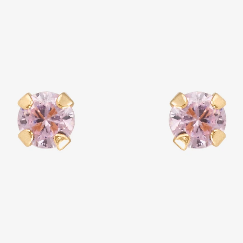 Limited Quantities! Cubic Zirconia 14K Gold 2mm Round Stud Earrings
