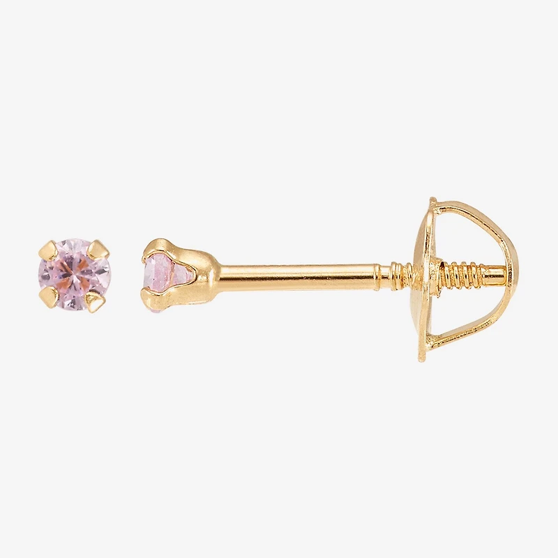 Limited Quantities! Cubic Zirconia 14K Gold 2mm Round Stud Earrings
