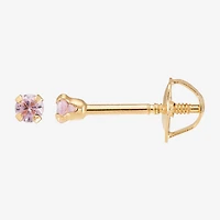 Limited Quantities! Cubic Zirconia 14K Gold 2mm Round Stud Earrings
