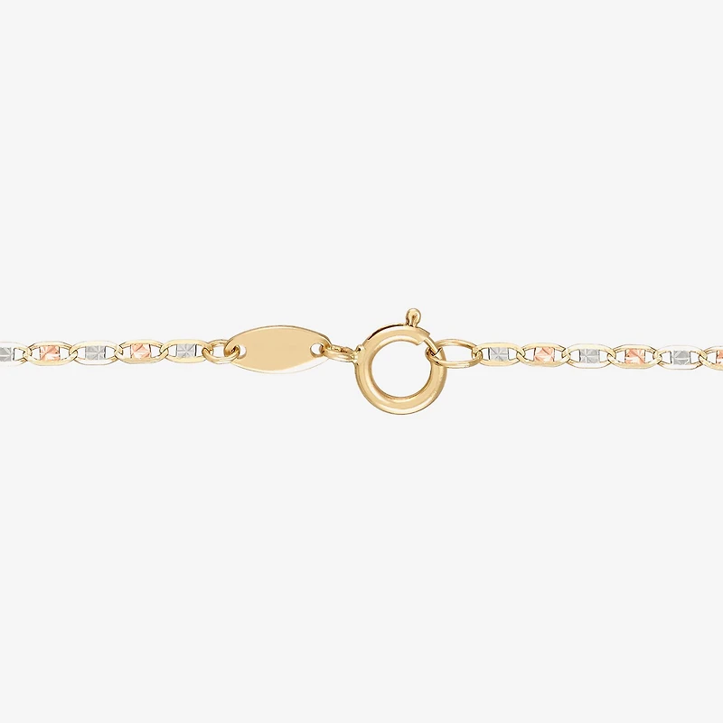Limited Quantities! Girls 14K Gold 6 Inch Solid Valentino Chain Bracelet