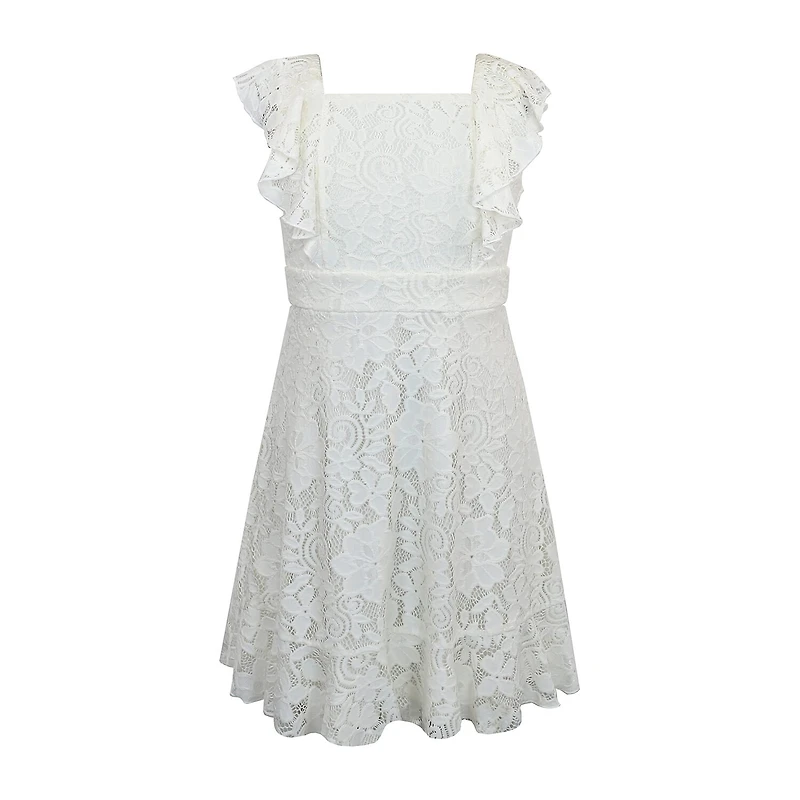 Lilt Big Kid Girls Short Sleeve A-Line Dress