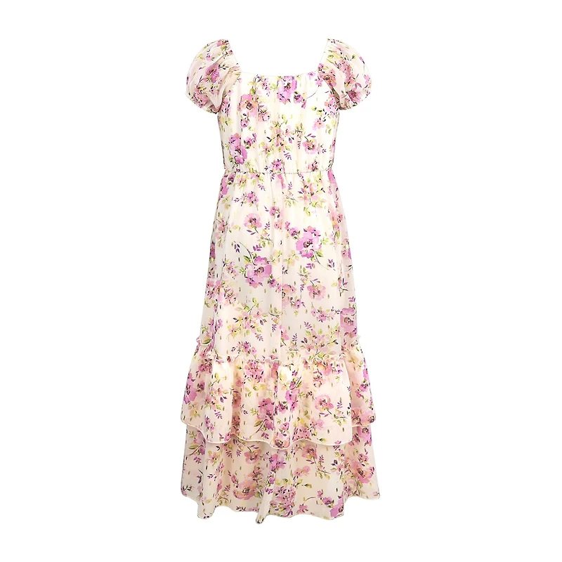 Lilt Big Kid Girls Short Sleeve A-Line Dress