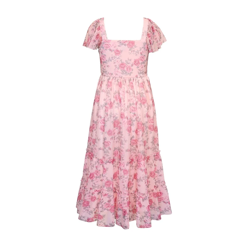 Lilt Big Kid Girls Short Sleeve A-Line Dress