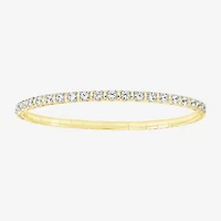 (F / Si2) Womens 2 CT. T.W. Lab Grown White Diamond 14K Gold Over Silver Bangle Bracelet