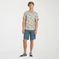 Hurley Mens Short Sleeve Regular Fit Button-Down Shirt
