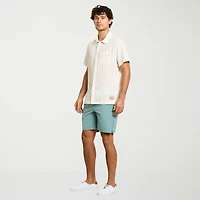 Hurley Mens Short Sleeve Regular Fit Stretch Fabric Button-Down Shirt