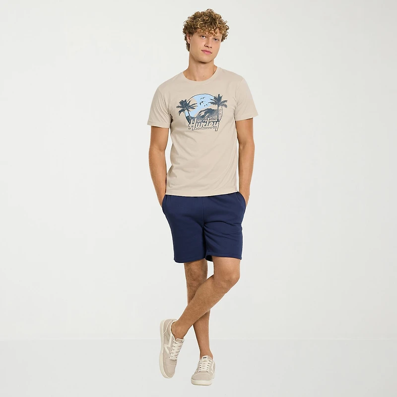Hurley Mens Round Neck Short Sleeve Regular Fit Graphic T-Shirt