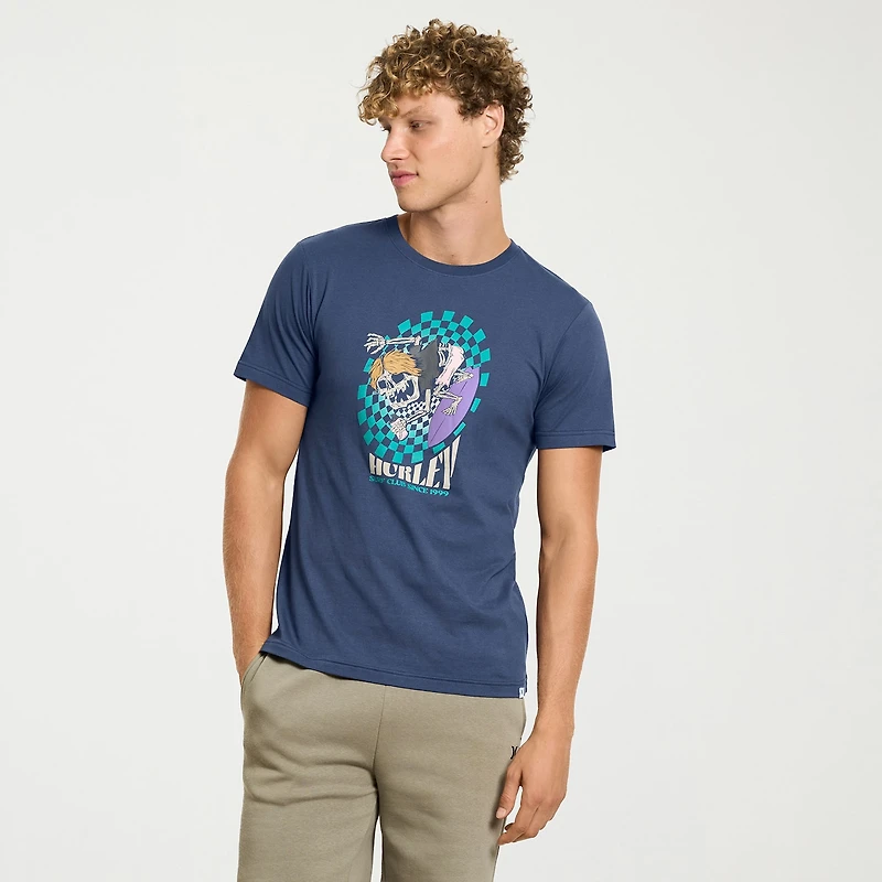 Hurley Mens Crew Neck Short Sleeve Regular Fit Graphic T-Shirt