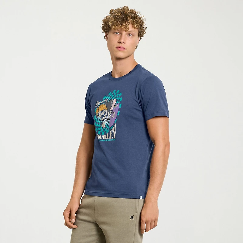 Hurley Mens Crew Neck Short Sleeve Regular Fit Graphic T-Shirt