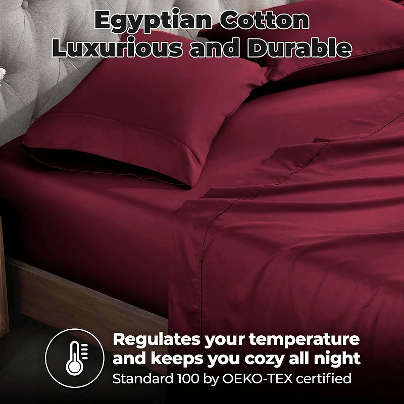 SUPERIOR® Egyptian Cotton Luxury Sateen 700tc Deep Pocket Sheet Set