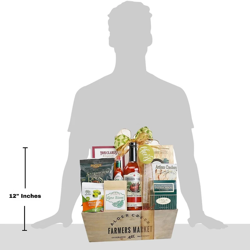 Alder Creek Bloody Mary Wood Crate Gift Set