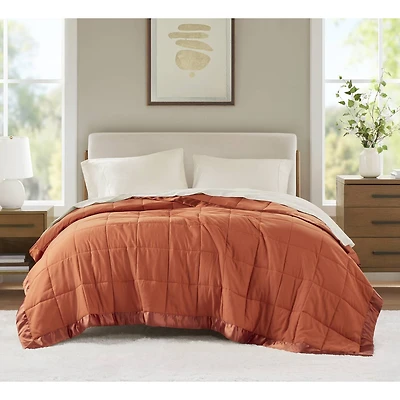 Madison Park Prospect Lightweight Down Alternative Blanket with Satin Trim