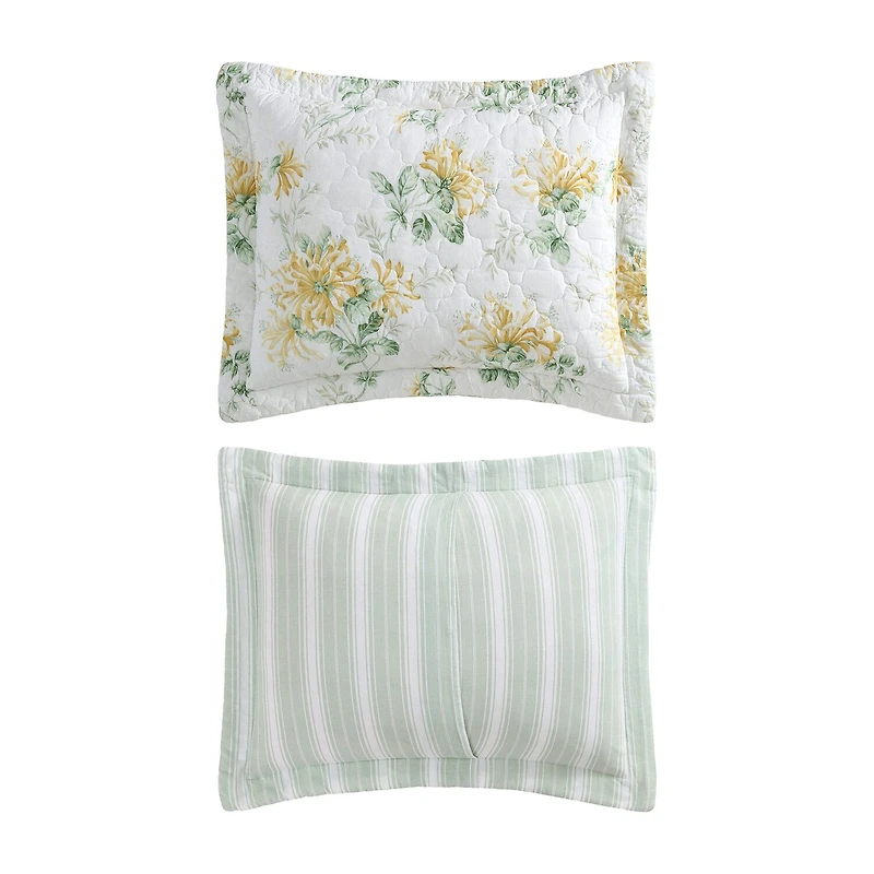 Laura Ashley Honeysuckle 3-pc. Reversible Quilt Set