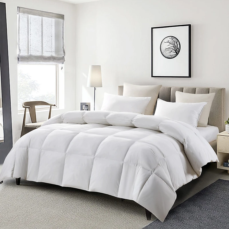 Serta 233 Thread Count Extra Warmth White Goose Feather And Down Fiber Comforter