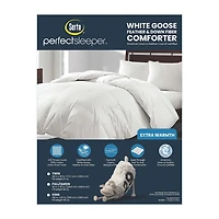 Serta 233 Thread Count Extra Warmth White Goose Feather And Down Fiber Comforter