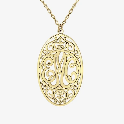 Womens 10K Gold or 24K Gold Over Silver Pendant Necklace