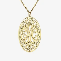 Womens 10K Gold or 24K Gold Over Silver Pendant Necklace