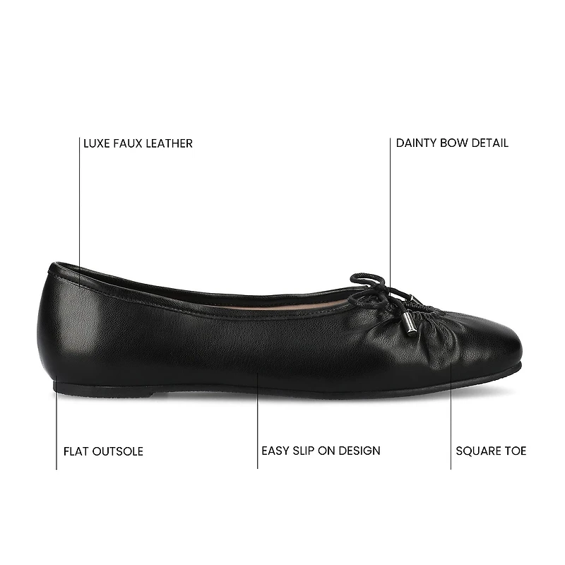 Journee Collection Callee Womens Square Ballet Flats