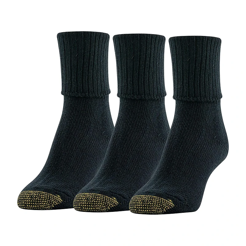 Gold Toe Bermuda Womens 3 Pair Turncuff Socks