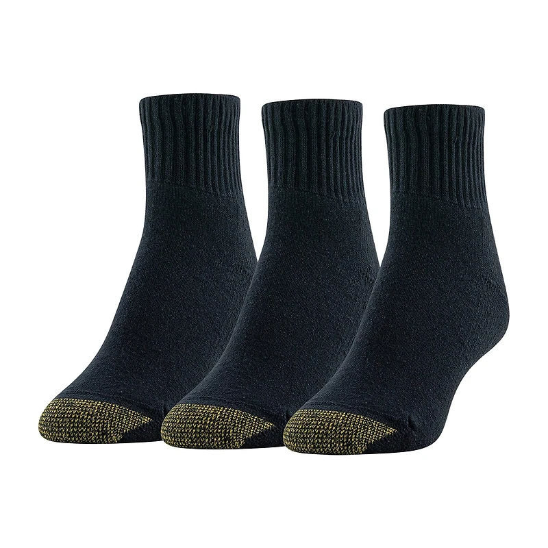 Gold Toe Ultra Tec Womens Multi-Pack 3 Pair Quarter Ankle Socks