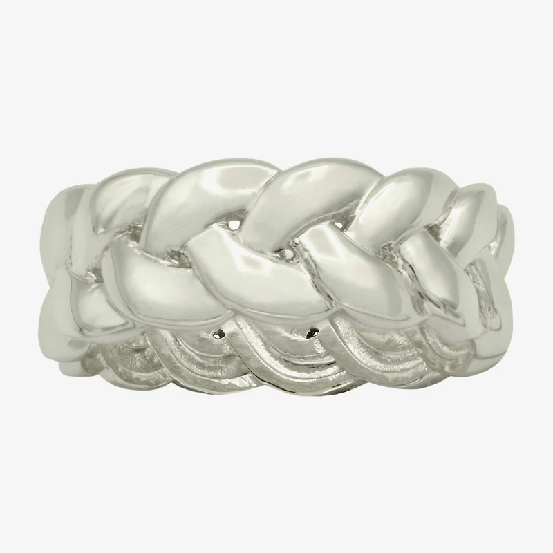 Sparkle Allure Womens 7.5MM Pure Silver Over Brass Band