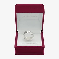 Sparkle Allure Womens 7.5MM Pure Silver Over Brass Band