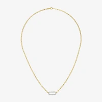 Diamond Addiction (G-H / I1-I2) Womens 1/3 CT. T.W. Lab Grown White Diamond 10K Gold Paperclip 18 Inch Pendant Necklace
