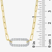 Diamond Addiction (G-H / I1-I2) Womens 1/3 CT. T.W. Lab Grown White Diamond 10K Gold Paperclip 18 Inch Pendant Necklace