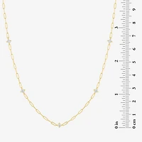 Diamond Addiction (G-H / I1-I2) Womens 1/3 CT. T.W. Lab Grown White Diamond 10K Gold Paperclip Round 18 Inch Pendant Necklace