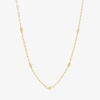 Diamond Addiction (G-H / I1-I2) Womens 1/3 CT. T.W. Lab Grown White Diamond 10K Gold Paperclip Round 18 Inch Pendant Necklace