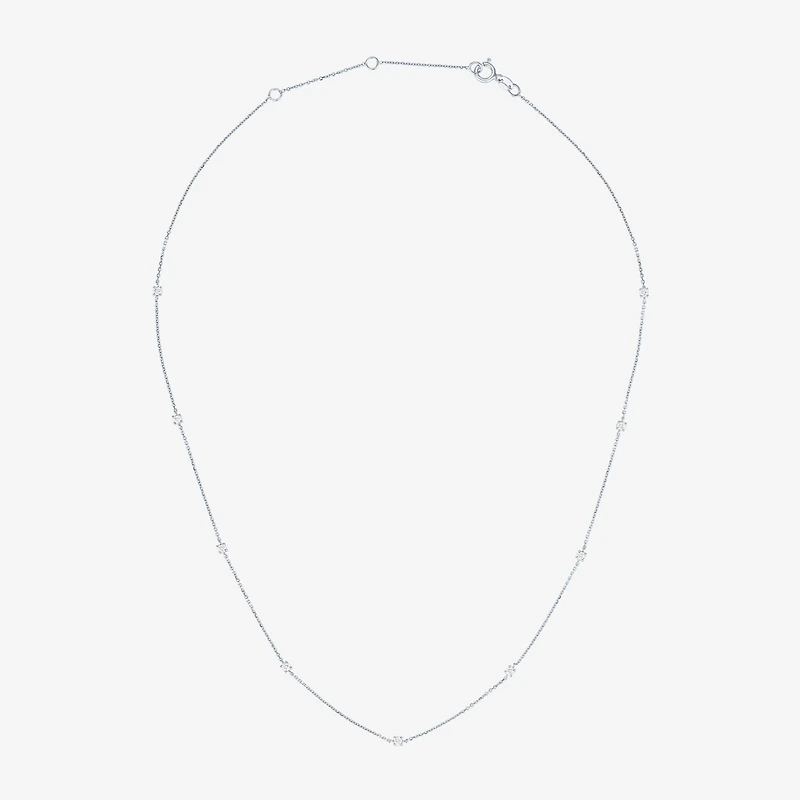 Diamond Addiction (G-H / I1-I2) Womens 1/3 CT. T.W. Lab Grown White Diamond 10K Gold Round 18 Inch Pendant Necklace
