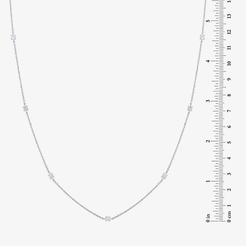 Diamond Addiction (G-H / I1-I2) Womens 1/3 CT. T.W. Lab Grown White Diamond 10K Gold Round 18 Inch Pendant Necklace