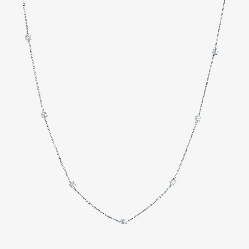 Diamond Addiction (G-H / I1-I2) Womens 1/3 CT. T.W. Lab Grown White Diamond 10K Gold Round 18 Inch Pendant Necklace