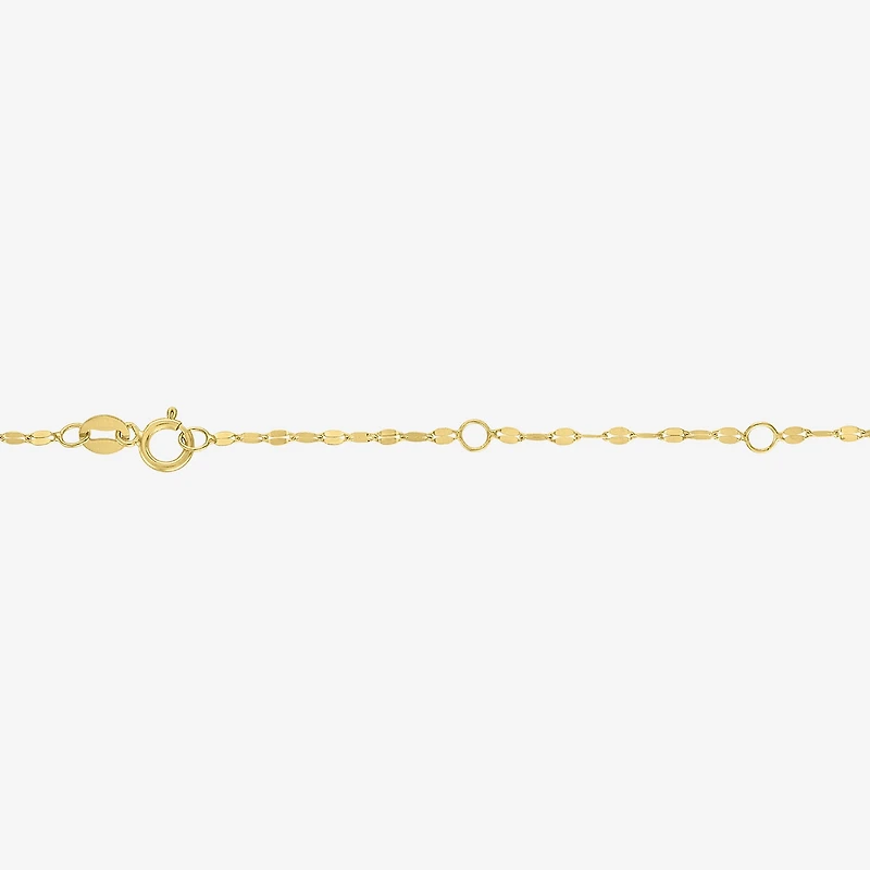 (G-H Womens 1/3 CT. T.W. Lab Grown White Diamond 10K Gold Cross 16 Inch Pendant Necklace