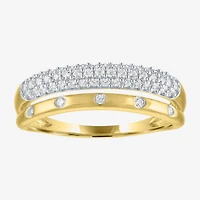 Diamond Addiction (G-H, I1-I2) Womens 5.5MM 1/3 CT. T.W. Lab Grown White 10K Gold Band