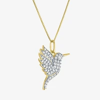 (G-H / I1-I2) Hummingbird Womens 1/3 CT. T.W. Lab Grown White Diamond 10K Gold 16 Inch Pendant Necklace