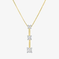 (G-H / I1-I2) Womens 1/3 CT. T.W. Lab Grown White Diamond 10K Gold Round 16 Inch Pendant Necklace