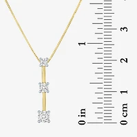 (G-H / I1-I2) Womens 1/3 CT. T.W. Lab Grown White Diamond 10K Gold Round 16 Inch Pendant Necklace